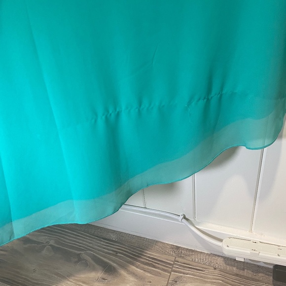 BCBGMaxAzria Green Asymmetrical Halter Sundress - Picture 7 of 9